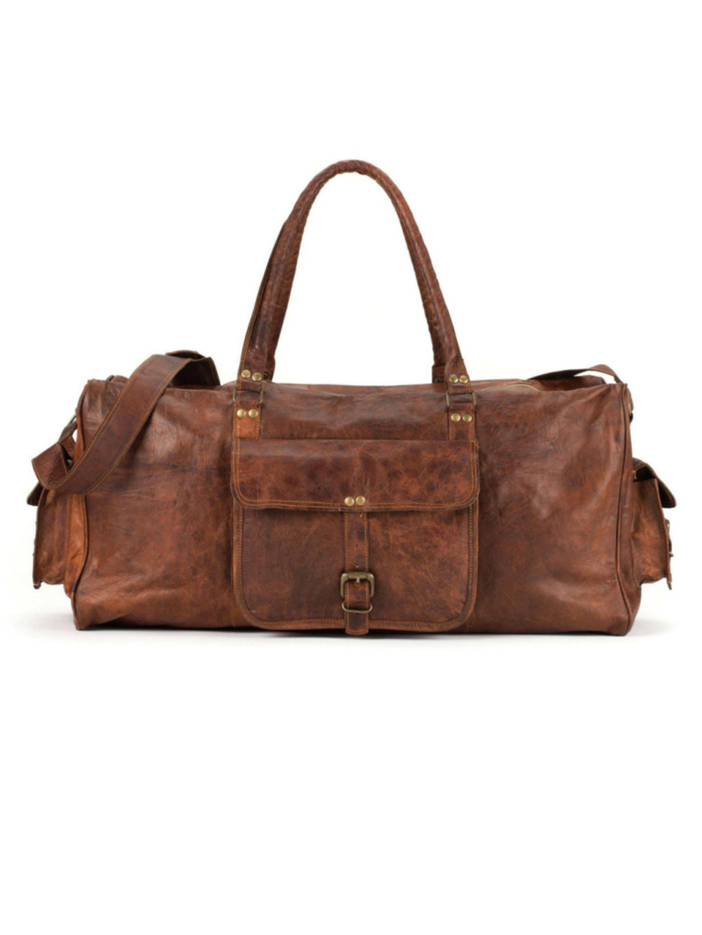 100% Leather Bag The Portland Duffle